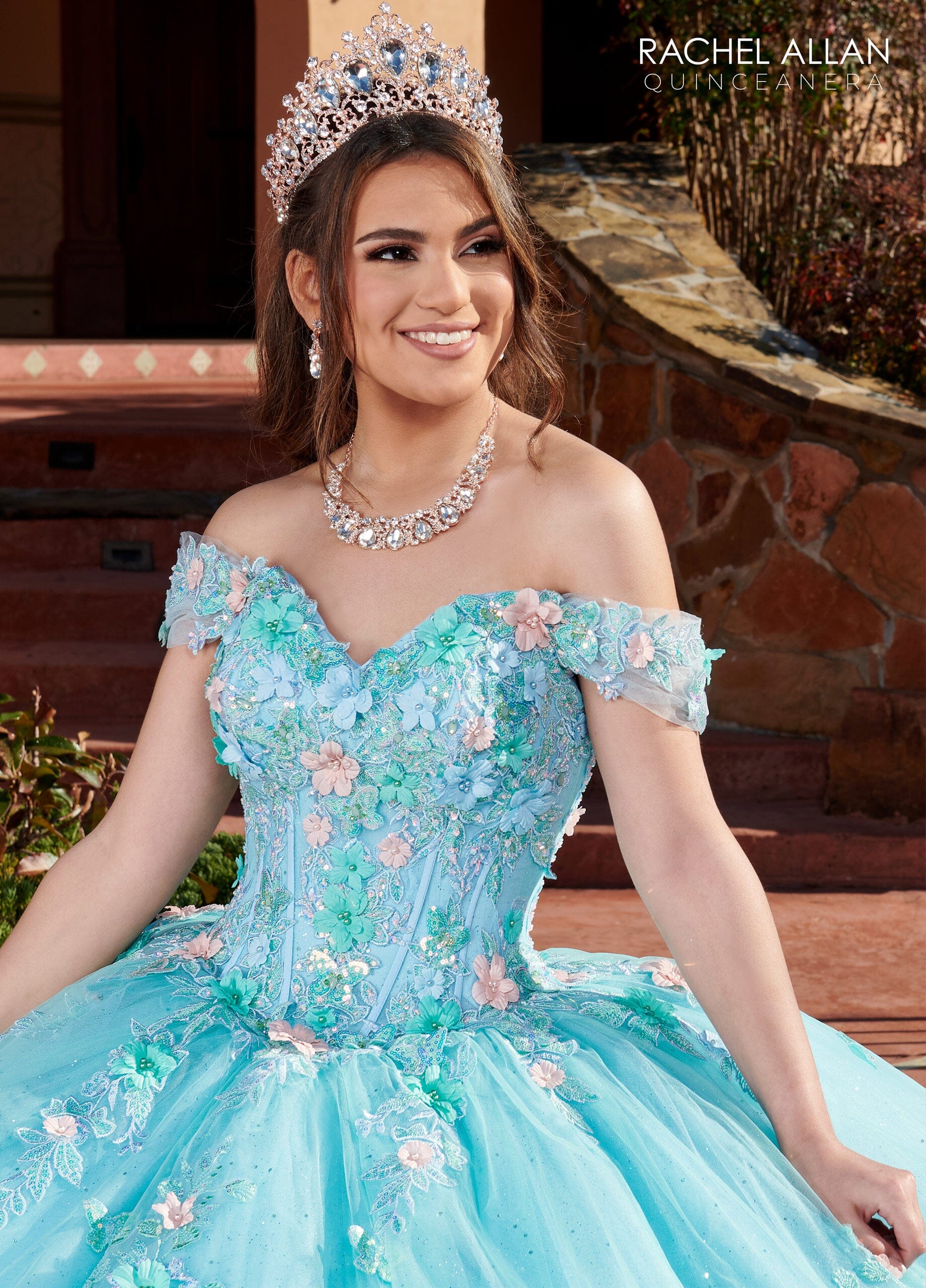 Rachel Allan RQ2179 Off Shoulder Corset Quinceanera Dress