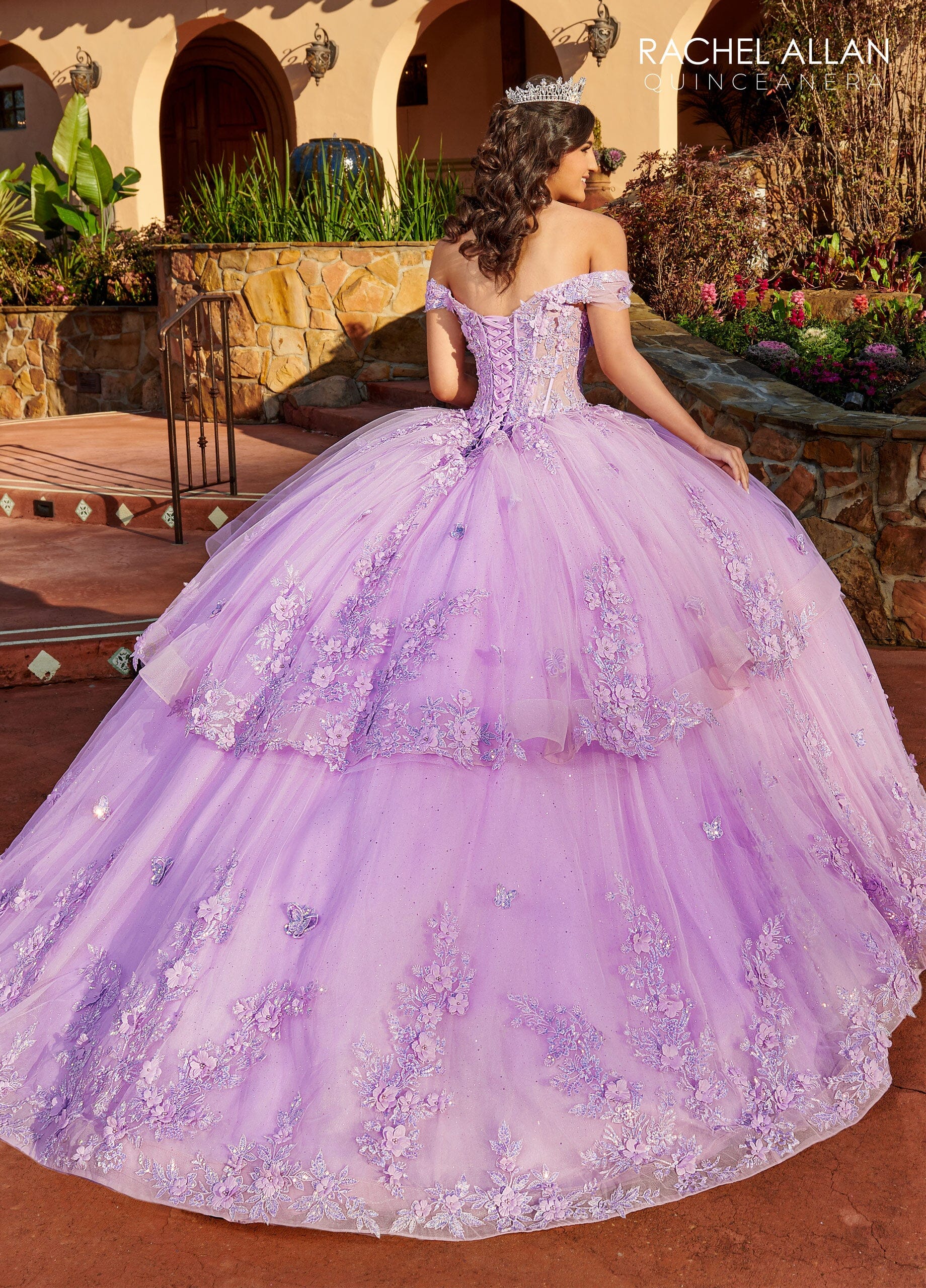Rachel Allan RQ2179 Off Shoulder Corset Quinceanera Dress