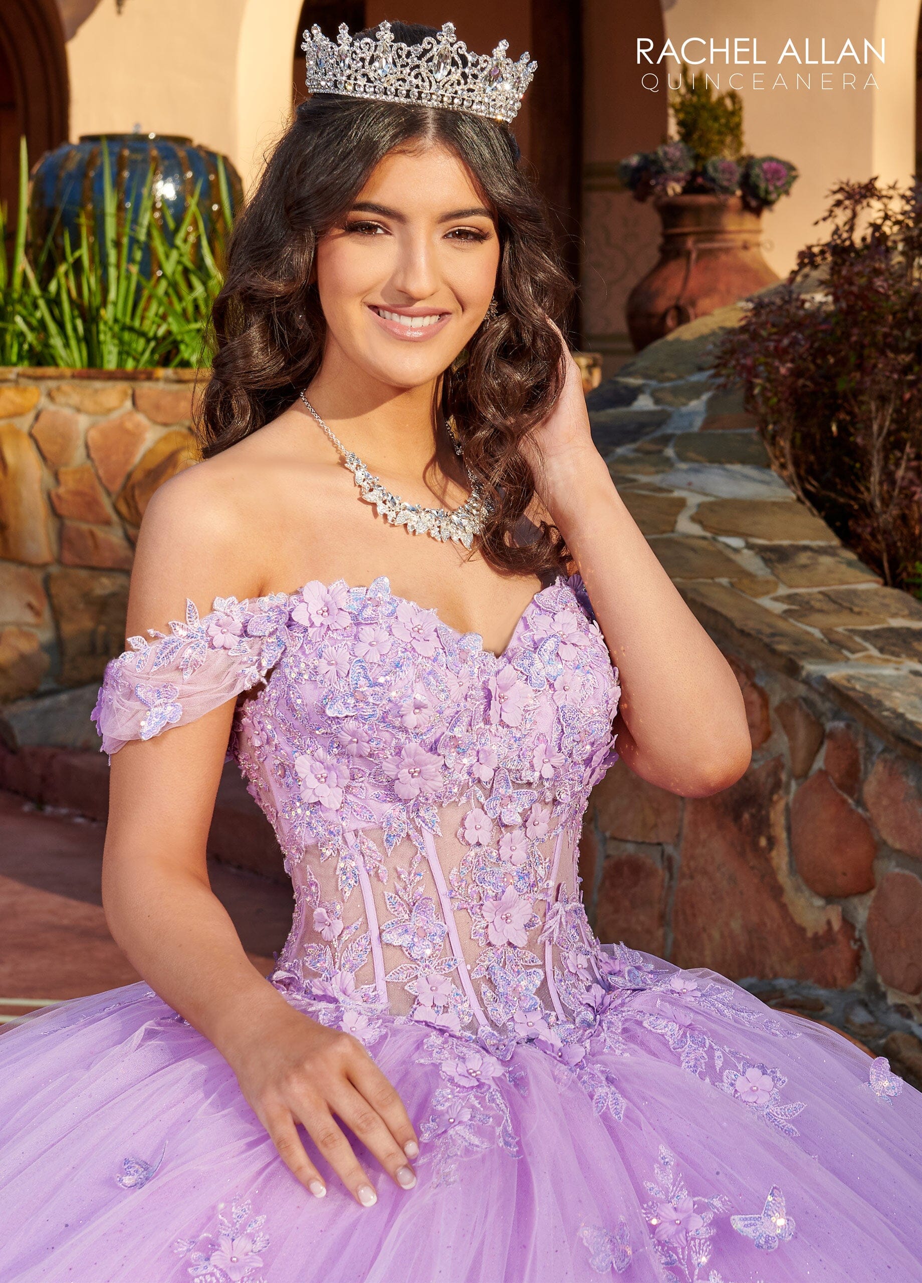 Rachel Allan RQ2179 Off Shoulder Corset Quinceanera Dress