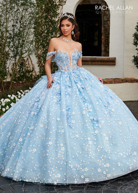 Rachel Allan RQ3122 Off Shoulder Corset Quinceanera Dress