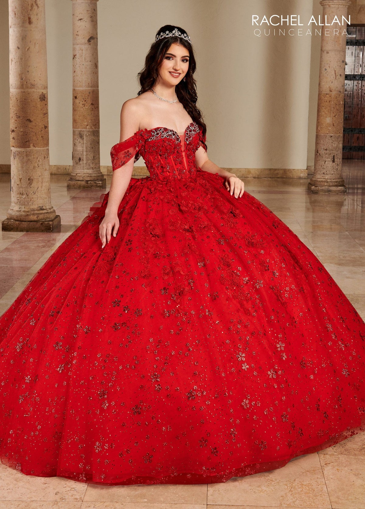 Rachel Allan RQ3122 Off Shoulder Corset Quinceanera Dress