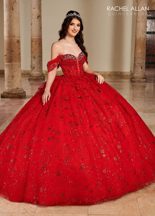 Rachel Allan RQ3122 Off Shoulder Corset Quinceanera Dress