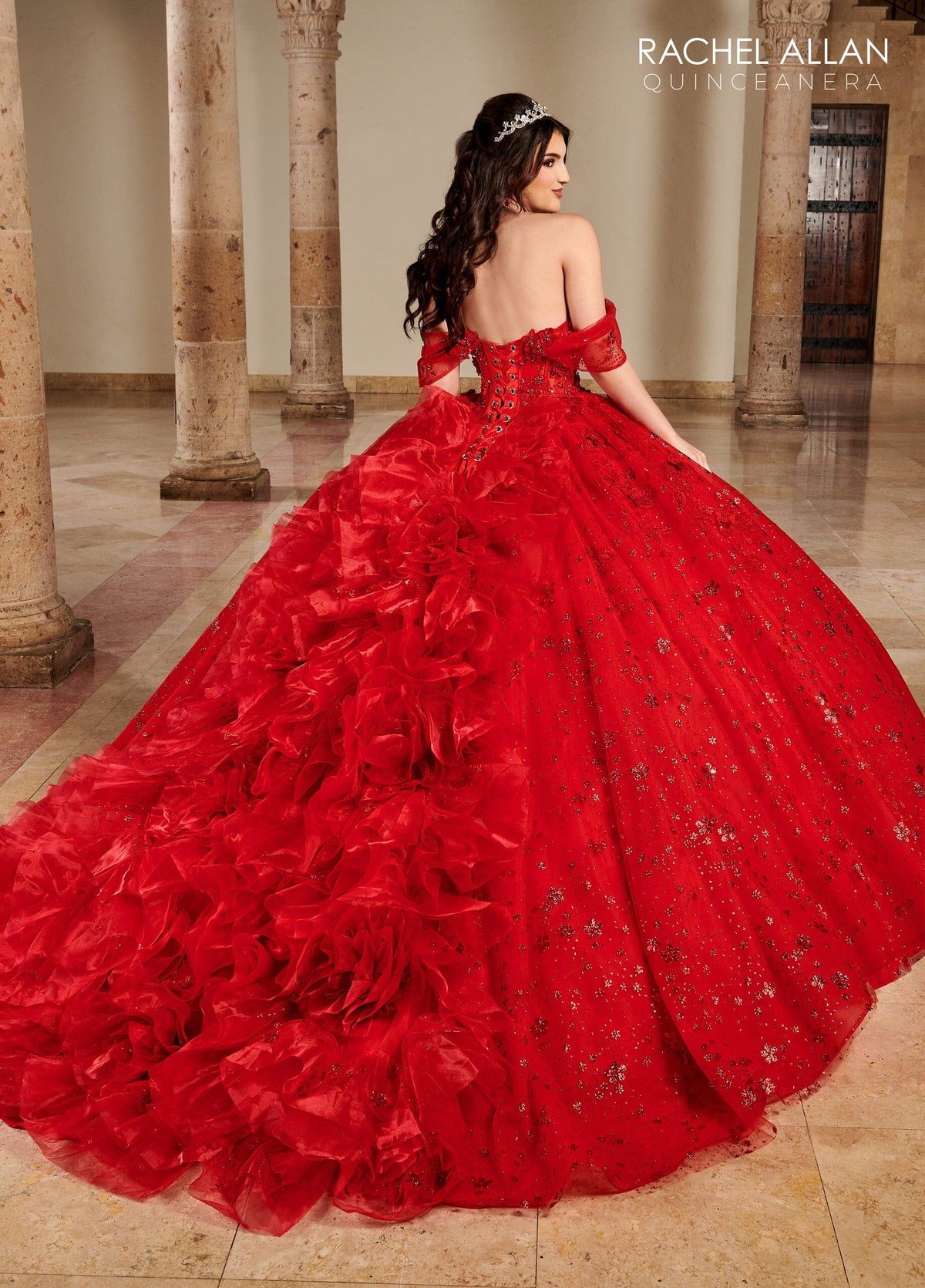 Rachel Allan RQ3122 Off Shoulder Corset Quinceanera Dress