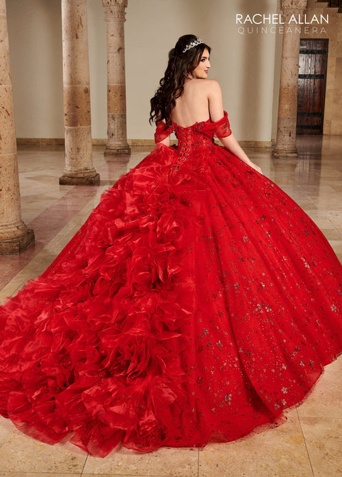 Rachel Allan RQ3122 Off Shoulder Corset Quinceanera Dress