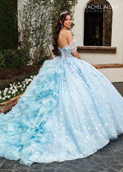 Rachel Allan RQ3122 Off Shoulder Corset Quinceanera Dress