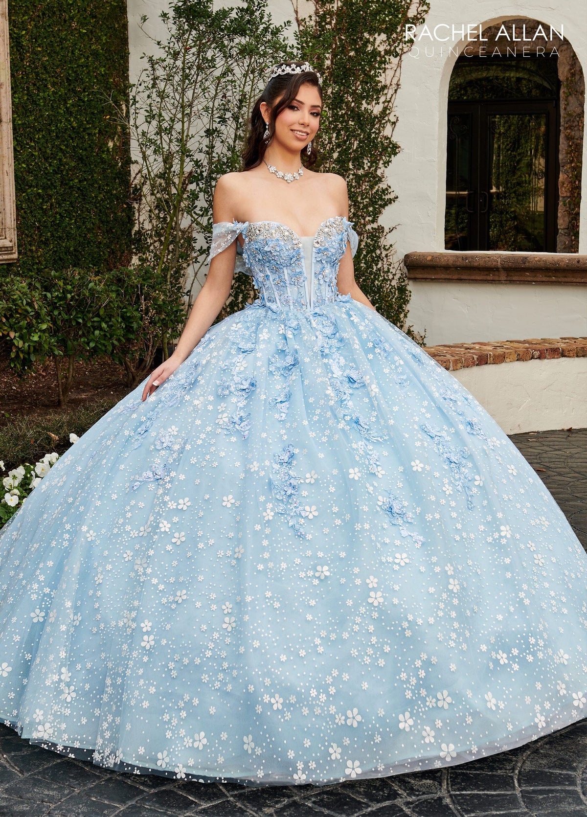 Rachel Allan RQ3122 Off Shoulder Corset Quinceanera Dress