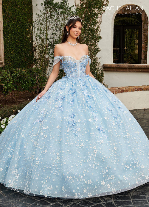 Rachel Allan RQ3122 Off Shoulder Corset Quinceanera Dress