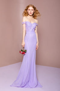 Classy Evening Formal Gown - LILAC / XS