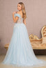 Off Shoulder Feather Slit Gown by GLS Gloria GL3135 - Long Formal Dresses