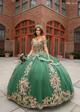 Rachel Allan RQ3129 Off Shoulder Fringe Quinceanera Dress