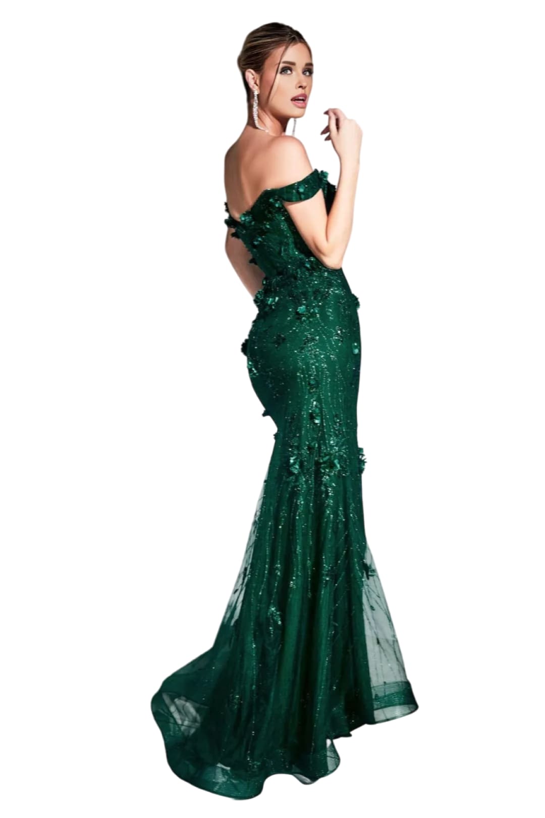 Off Shoulder Glitter Mermaid Prom Dress 2025 Sparkling Evening Gown - Dress