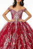 Off Shoulder Glitter Print Ball Gown by Elizabeth K GL2910 - Quinceanera Dresses