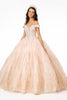 Off Shoulder Glitter Print Ball Gown by Elizabeth K GL2910-Quinceanera Dresses-ABC Fashion