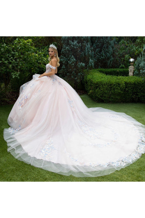 Off Shoulder Layered Ball Gown by GLS Gloria GL3596 - Quinceanera Dresses