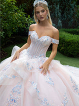 Off Shoulder Layered Ball Gown by GLS Gloria GL3596