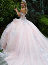 Off Shoulder Layered Ball Gown by GLS Gloria GL3596