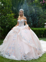 Off Shoulder Layered Ball Gown by GLS Gloria GL3596