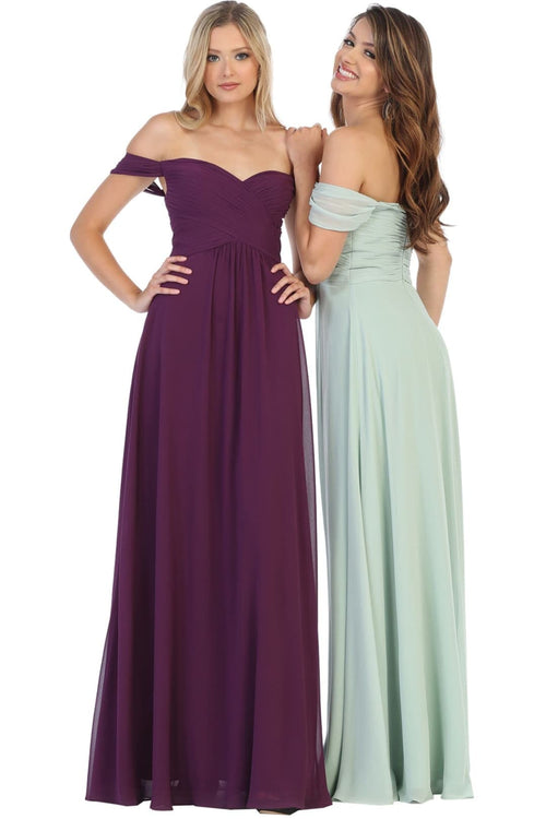 Off Shoulder Homecoming Gown