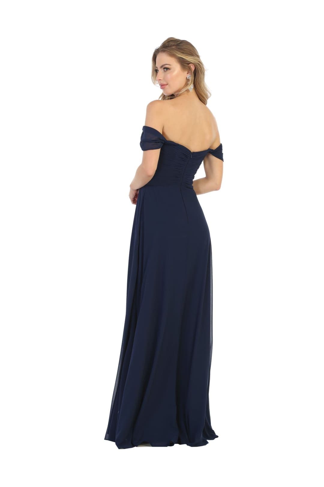 Off Shoulder Long Bridesmaid Dress