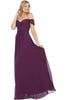 Off Shoulder Homecoming Gown - Eggplant / 4