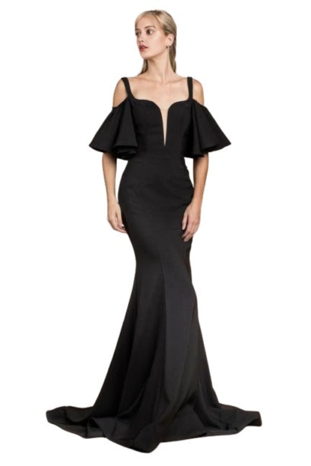 Off-Shoulder Mermaid Gown 2025 Elegant Formal Dress - Black / 2 - Prom