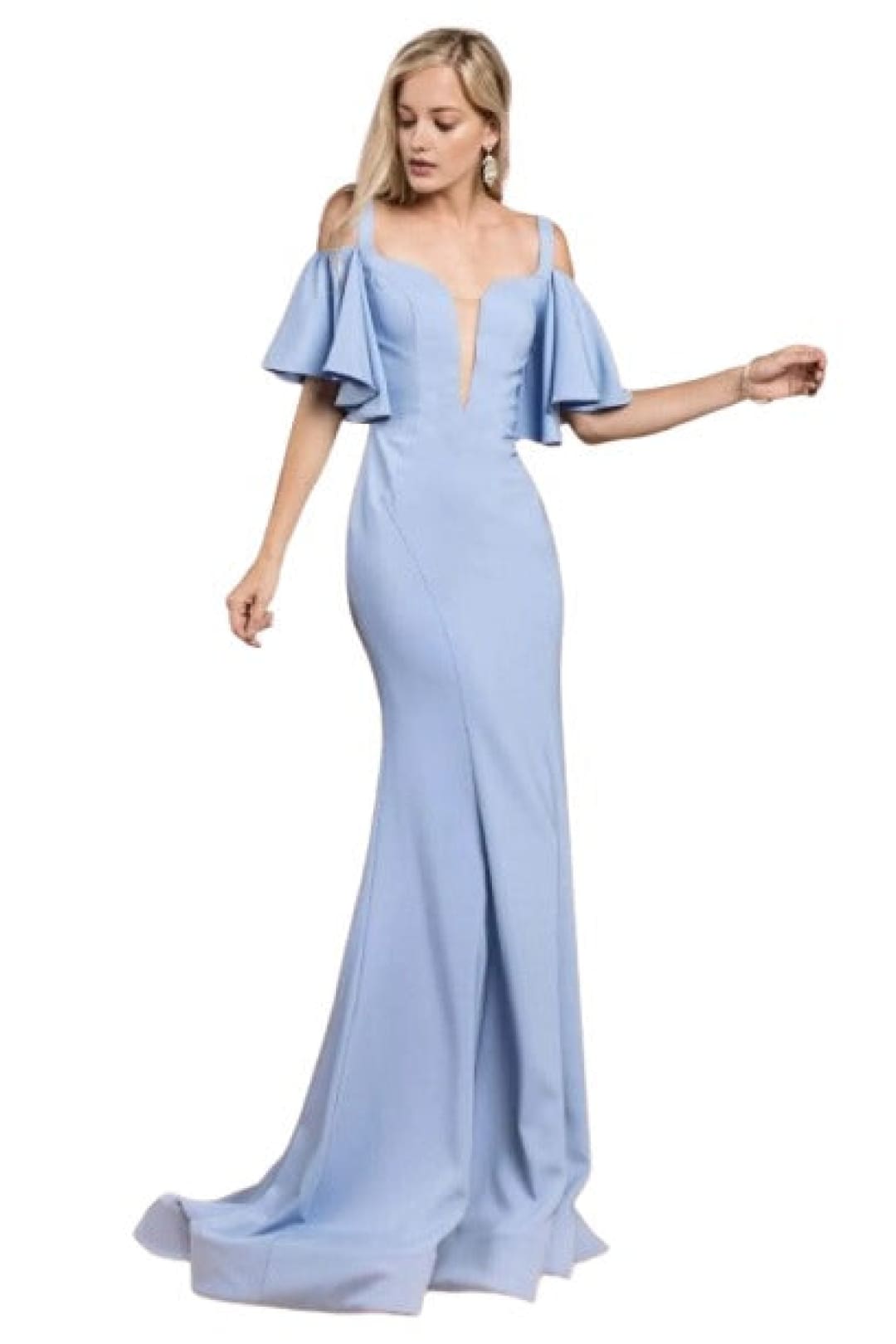 Off-Shoulder Mermaid Gown 2025 Elegant Formal Dress - Powder Blue / 2 - Prom