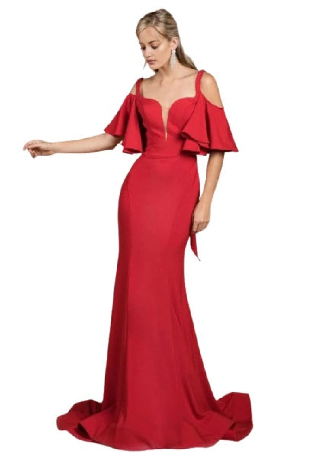 Off-Shoulder Mermaid Gown 2025 Elegant Formal Dress - Red / 2 - Prom