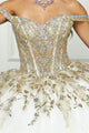 Off Shoulder Puff Sleeve Ball Gown by Bella Princess PQ1041