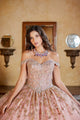 Off Shoulder Puff Sleeve Ball Gown by Bella Princess PQ1041