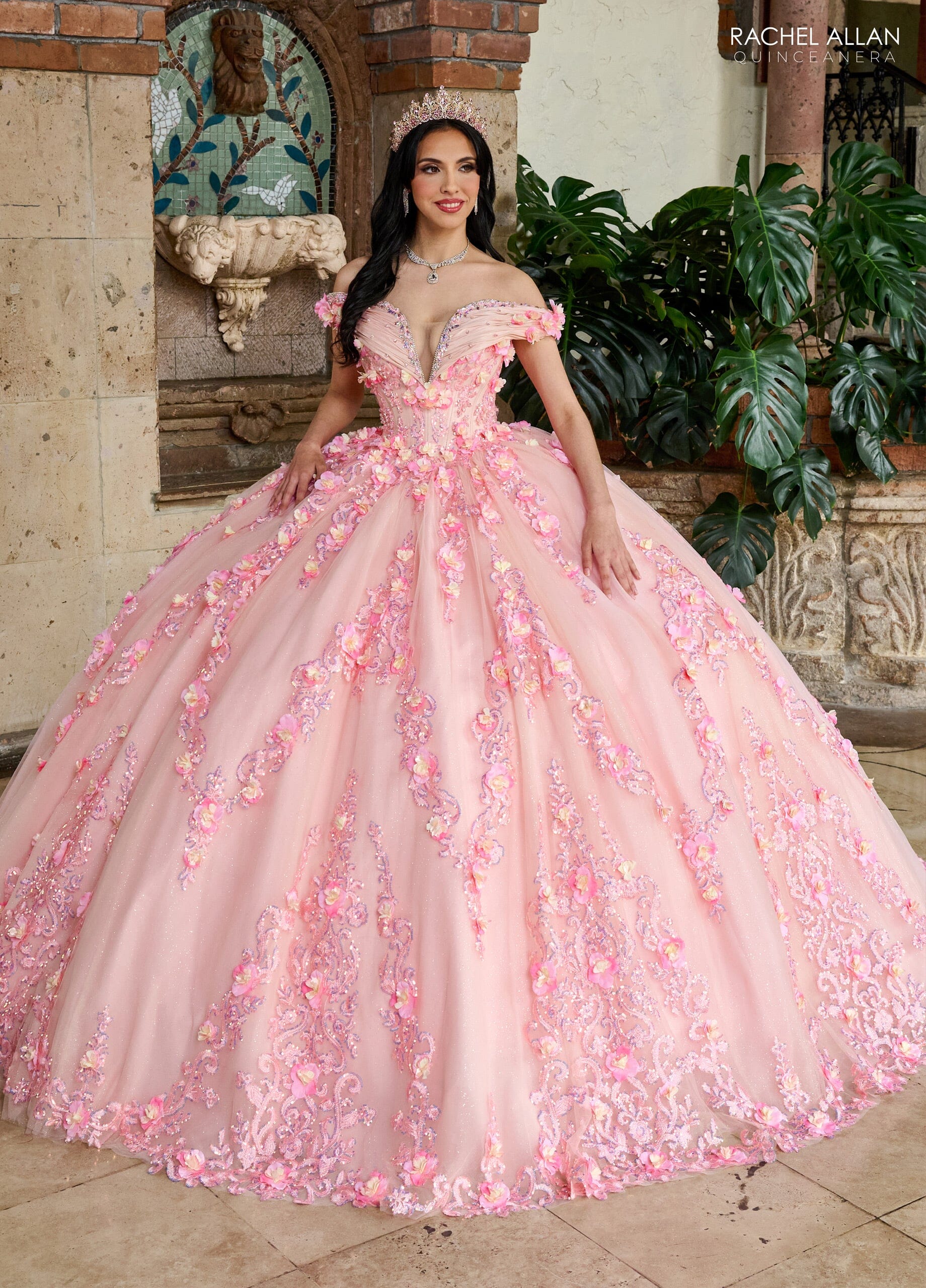 Rachel Allan RQ2204 Off Shoulder Quinceanera Dress