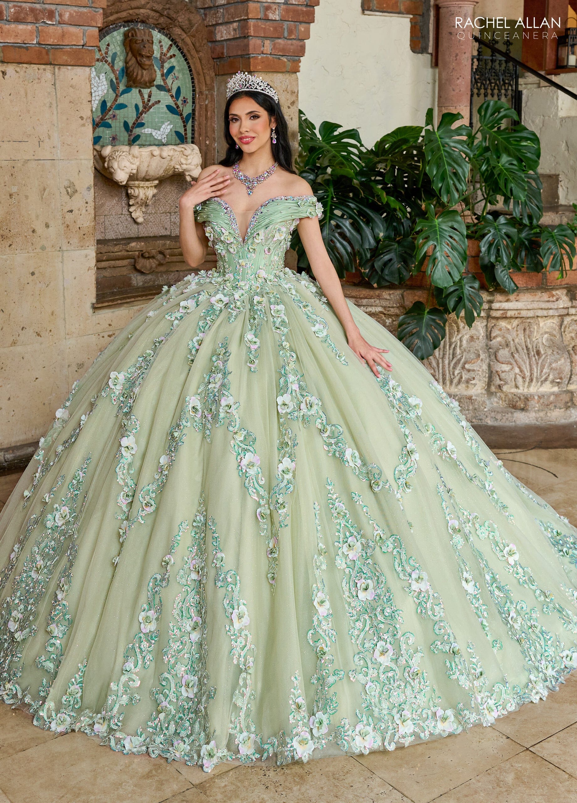 Rachel Allan RQ2204 Off Shoulder Quinceanera Dress