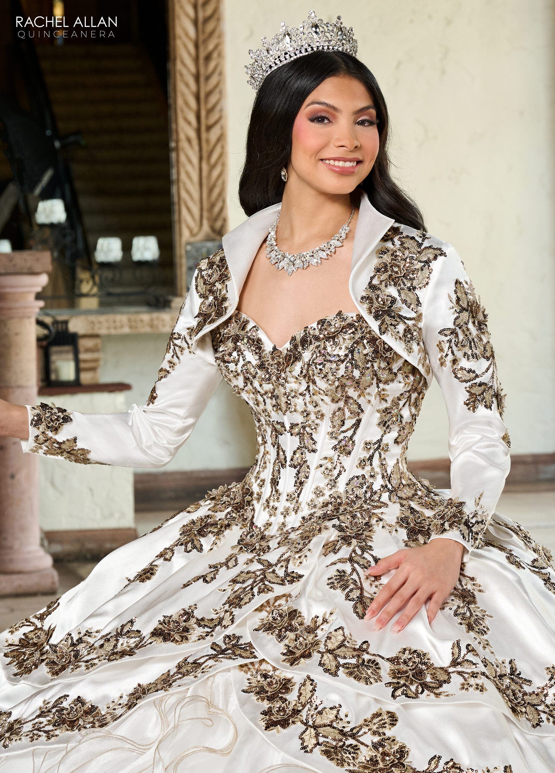 Rachel Allan RQ5001 Off Shoulder Ruffled Quinceanera Dress