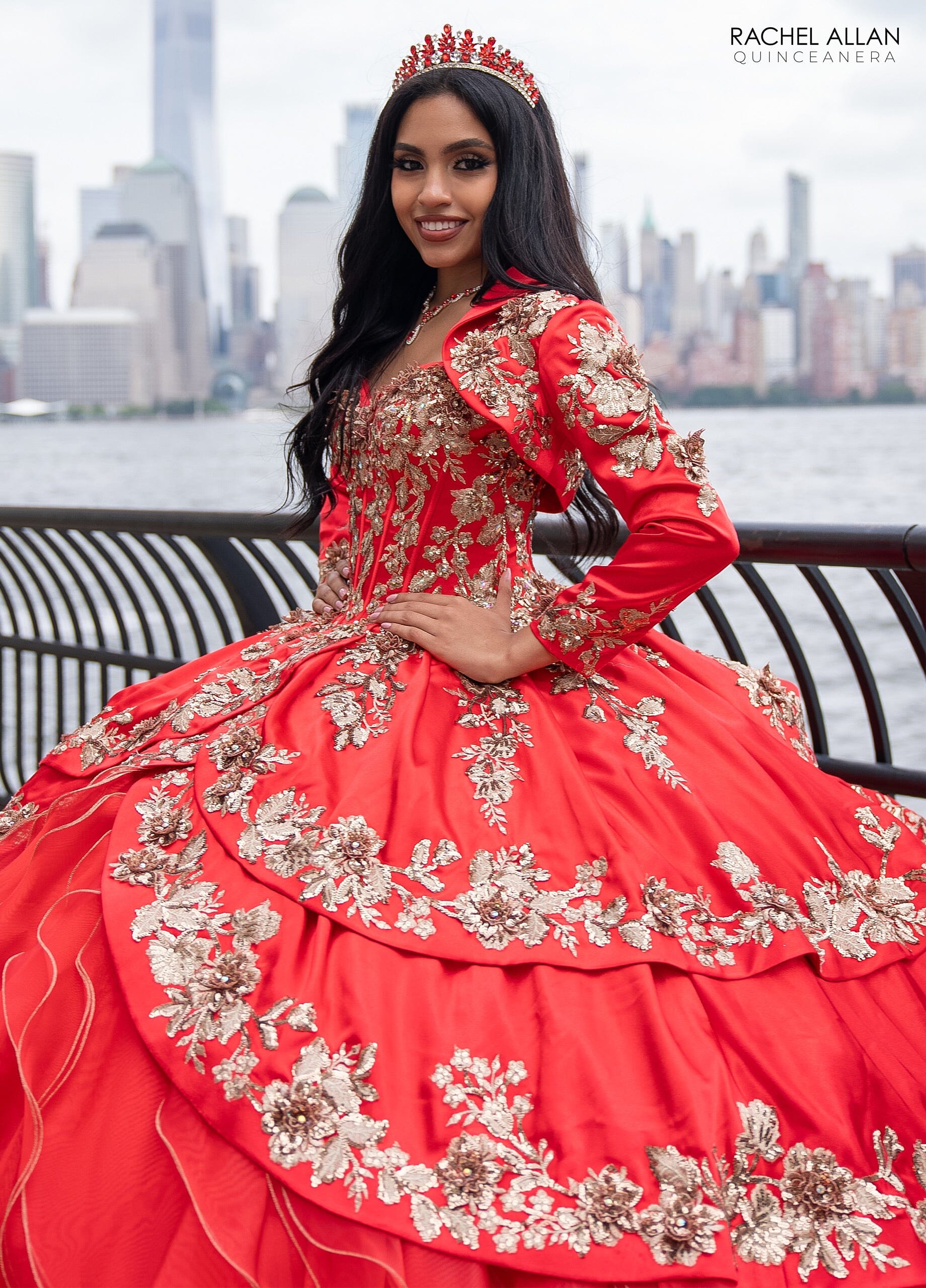 Rachel Allan RQ5001 Off Shoulder Ruffled Quinceanera Dress