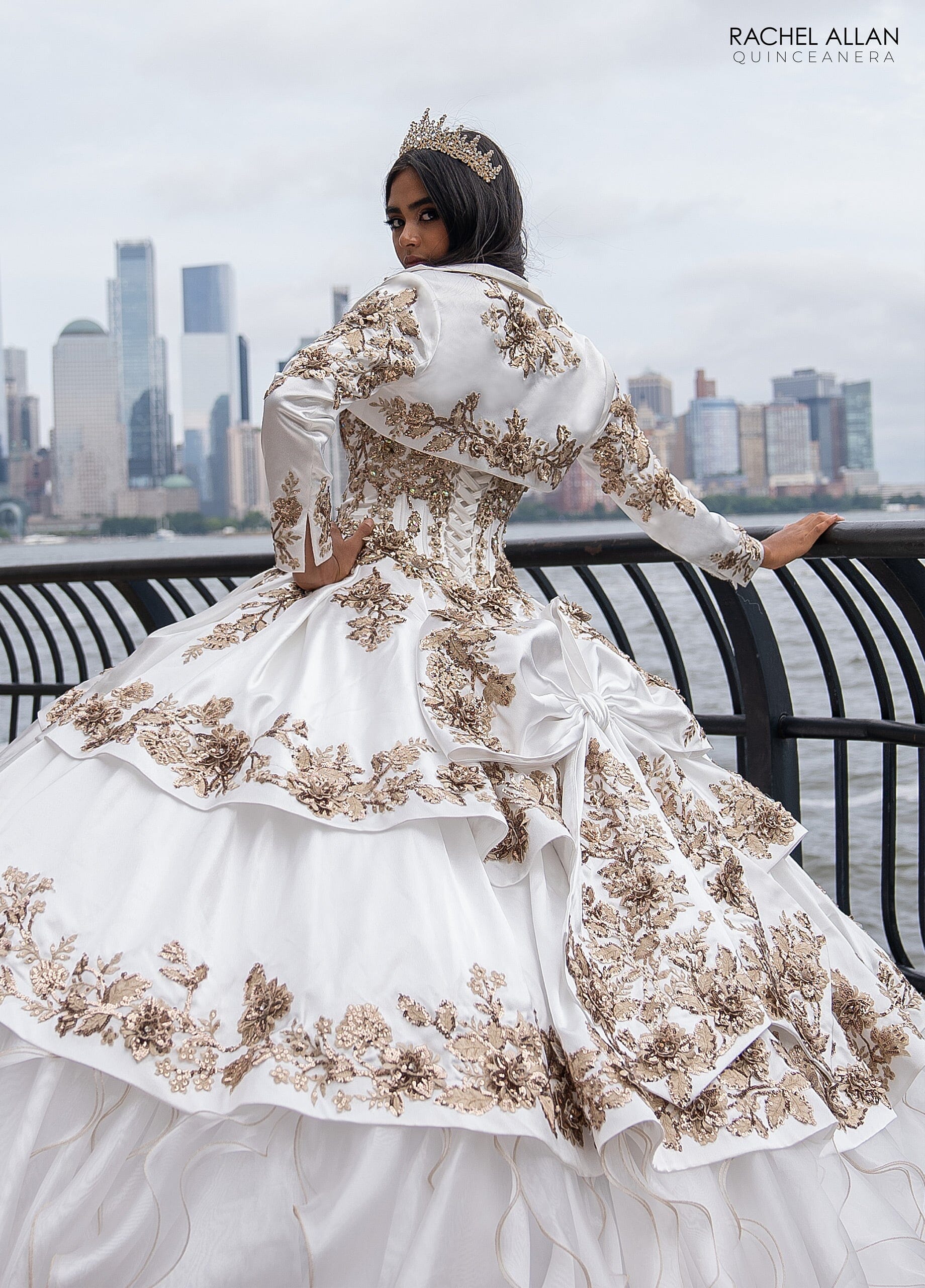 Rachel Allan RQ5001 Off Shoulder Ruffled Quinceanera Dress