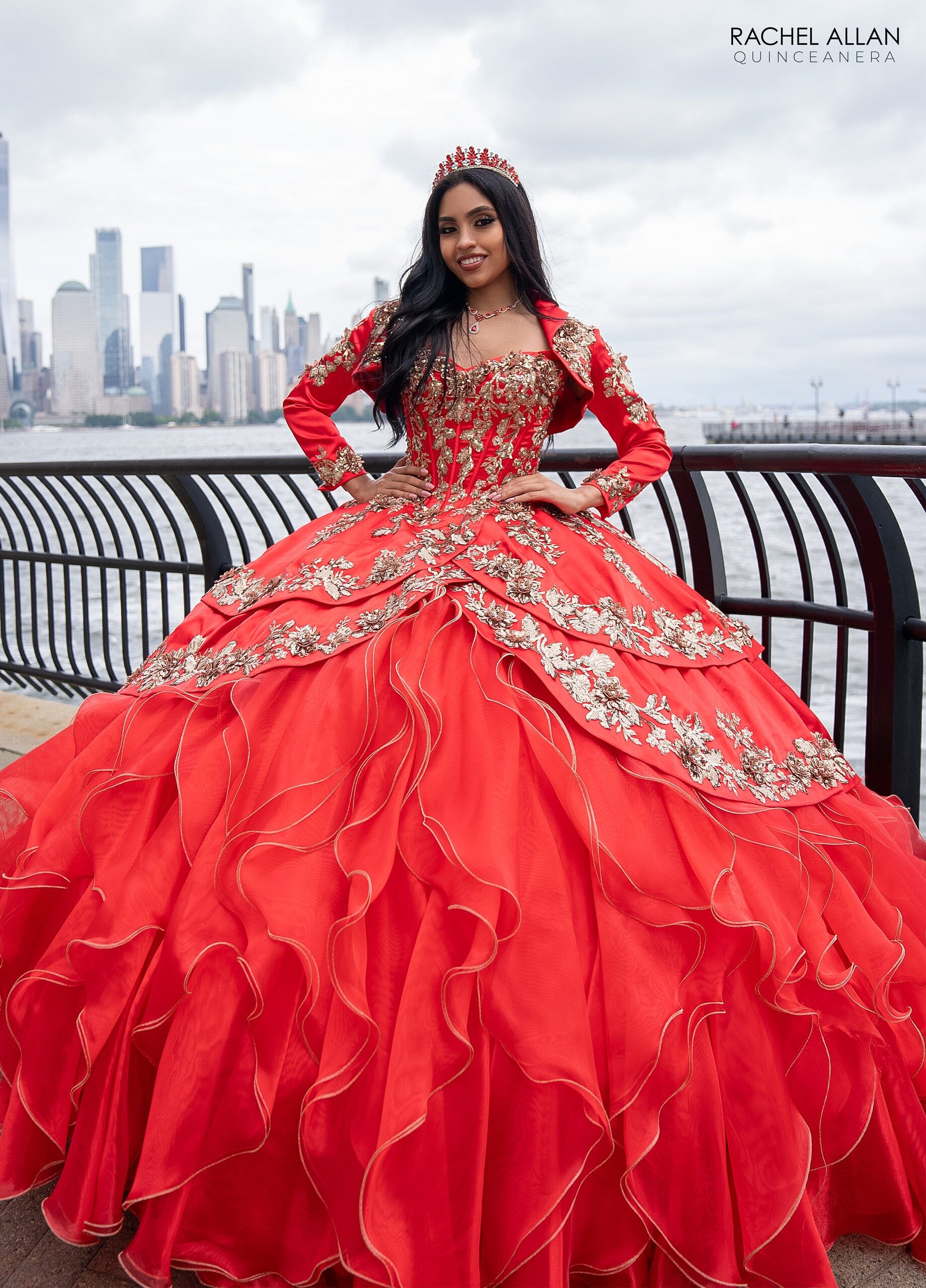 Rachel Allan RQ5001 Off Shoulder Ruffled Quinceanera Dress