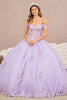 Off Shoulder Sheer Corset Ball Gown by Elizabeth K GL3182 - XS / Lilac - Quinceanera Dresses