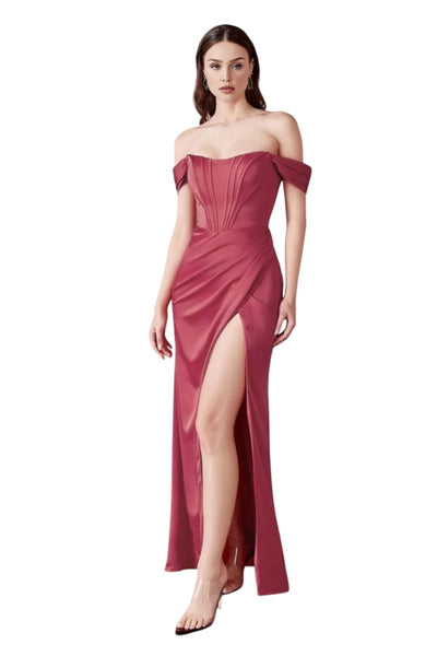 Off-Shoulder Strapless Corset Bridesmaids Gown 2025 Elegant Formal Dress - LIPS / 2 - Dress