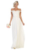 Off Shoulder Wedding Gown - Ivory / 2