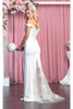 Off Shoulder Wedding Ivory Dress - Dress