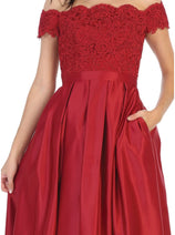 Off The Shoulder Long Ballroom Classy Dress