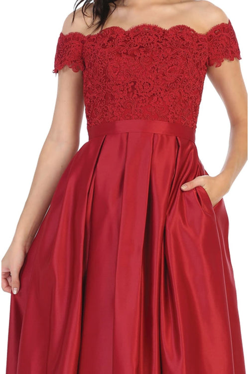 Off Shoulder Long Ballroom Classy Dress