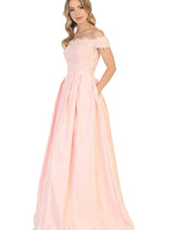 Off The Shoulder Long Ballroom Classy Dress