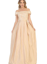 Off The Shoulder Long Ballroom Classy Dress