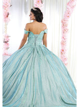 Quinceanera Dress Ball Gown Off The Shoulder Glitter & Plus Size LK178