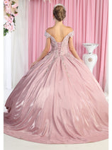 Quinceanera Dress Ball Gown Off The Shoulder Glitter & Plus Size LK178