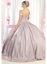 Quinceanera Dress Ball Gown Off The Shoulder Glitter & Plus Size LK178