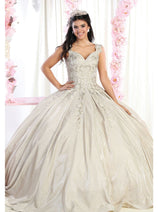 Quinceanera Dress Ball Gown Off The Shoulder Glitter & Plus Size LK178