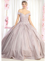 Quinceanera Dress Ball Gown Off The Shoulder Glitter & Plus Size LK178
