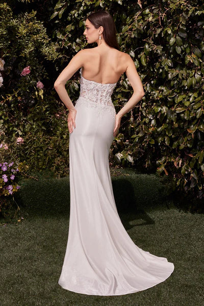 Ladivine Off White Sexy Wedding Gown Corset Long Bridal Dress CDS465W