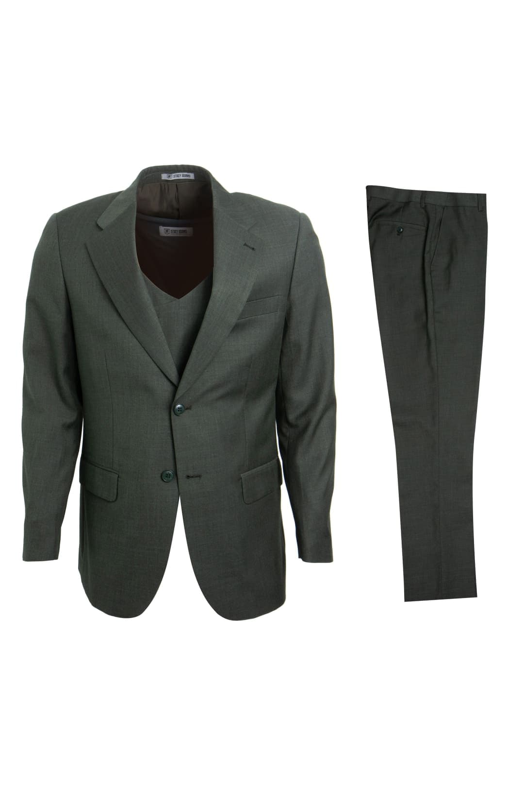 olive Stacy Adams Men’s Suit - olive / 34R / SM324H1-04 - Mens-suits